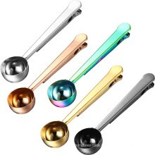 5 Pieces Coffee Scoop Multifunctional Measuring Long Handle Stainless Steel Coffee Scoop With Clip